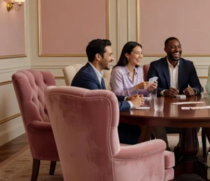 Soirée poker offline conviviale autour d'une table élégante au BelCantoir
